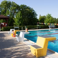 Freibad Gimbsheim mit Starblöcken Freibad Gimbsheim mit Starblöcken