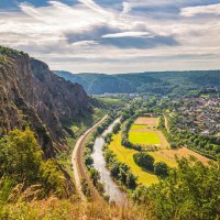 Rotenfels mit Blick auf Ebernburg © Verrkehrsverein Rheingrafenstein Böhm Rotenfels mit Blick auf Ebernburg © Verrkehrsverein Rheingrafenstein Böhm