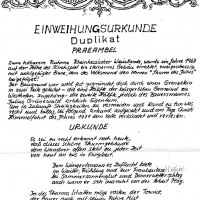 Einweihungsurkunde Seite 1 © Michael Jung Einweihungsurkunde Seite 1 © Michael Jung