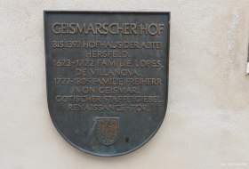 Tafel am Geismar´scher Hof © IKuM GmbH/GK Tafel am Geismar´scher Hof © IKuM GmbH/GK