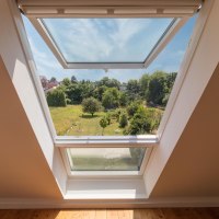 Blick vom zweiten Wohnzimmer in den Garten Blick vom zweiten Wohnzimmer in den Garten