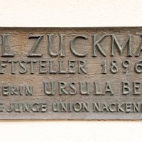 Schild - Carl Zuckmayer Denkmal Schild - Carl Zuckmayer Denkmal