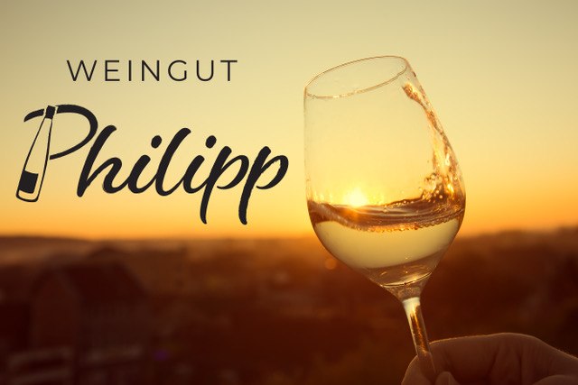 Weingut Philipp_Logo mit Weinglas, © Weingut Philipp Weingut Philipp_Logo mit Weinglas, © Weingut Philipp