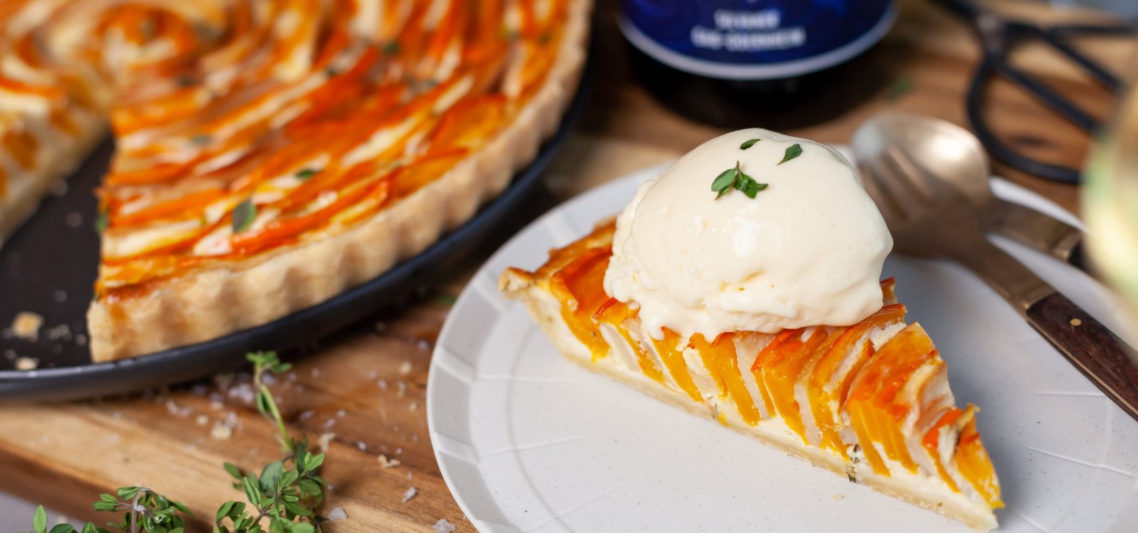 Rezept Kürbis Quitten Tarte, © Rheinhessenwein, Foto: Jelena Lozo Rezept Kürbis Quitten Tarte, © Rheinhessenwein, Foto: Jelena Lozo