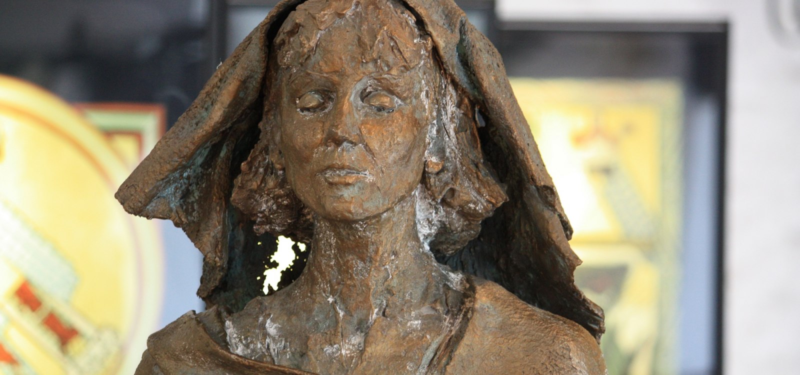 Statue Hildegard von Bingen, © Stadt Bingen Statue Hildegard von Bingen, © Stadt Bingen