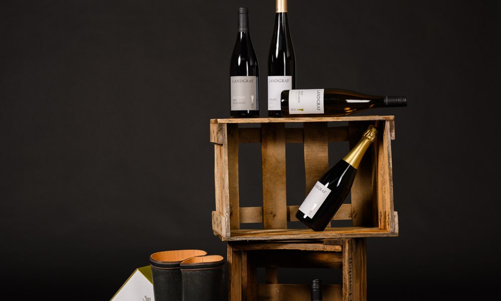 Weingut Landgraf_Weinkisten und Weinflaschen, © Weingut Landgraf