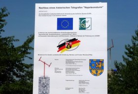Bauschild für den Napoleons-Turm in Sprendlingen © LAG Rheinhessen