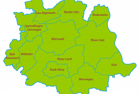 Gebietskulisse der LAG Rheinhessen 2023-2029 Gebietskulisse der LAG Rheinhessen 2023-2029