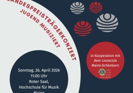 Landespreisträgerkonzert Jumu 2026, © Landesmusikrat RLP Landespreisträgerkonzert Jumu 2026, © Landesmusikrat RLP