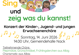 Plakat Sing mit, © VG Alzey-Land Plakat Sing mit, © VG Alzey-Land