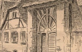 Zeichnung ätestes Haus Gunderheim Zeichnung ätestes Haus Gunderheim