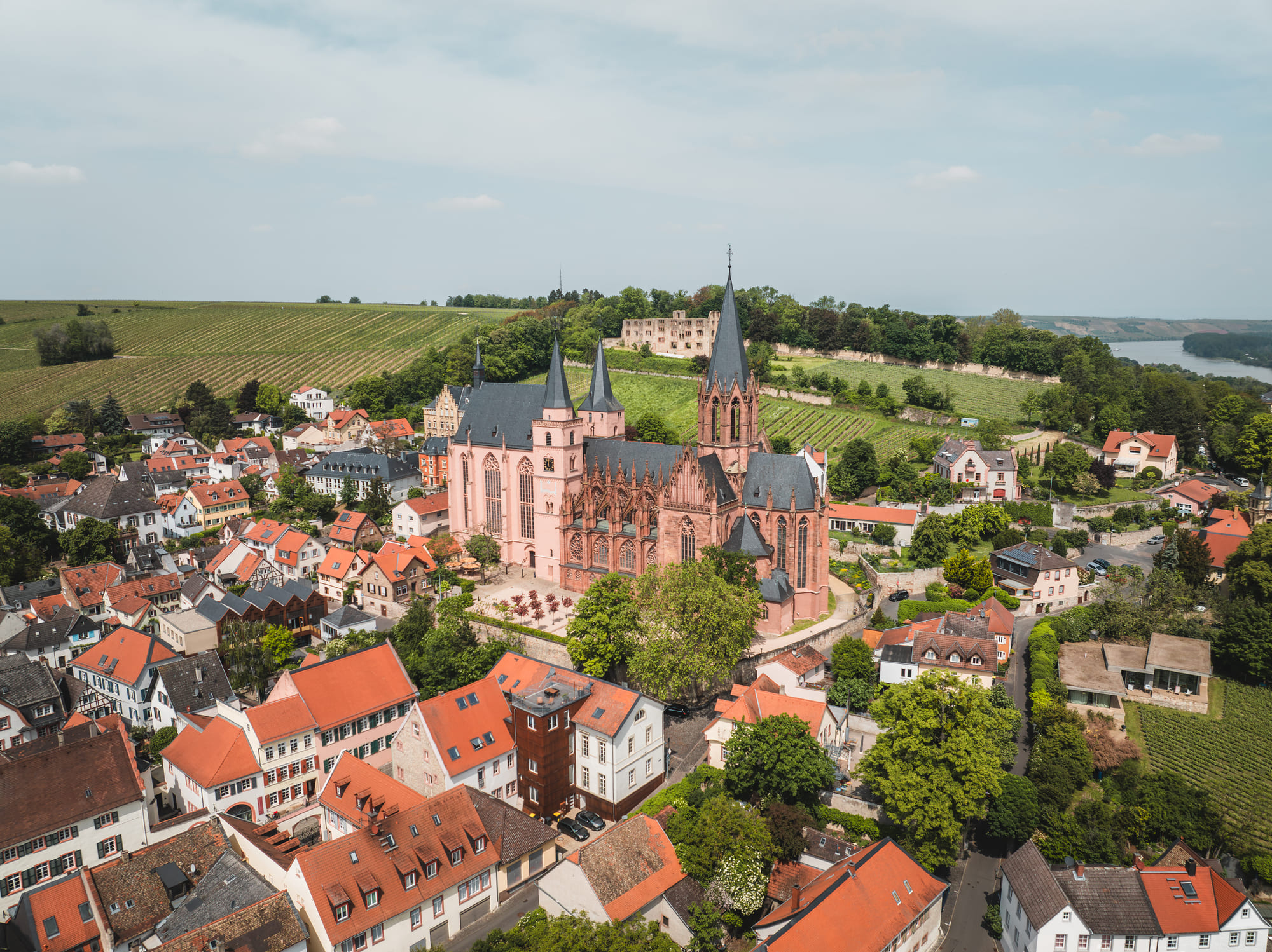Oppenheim mit Katharinenkirche und historischer Altstadt