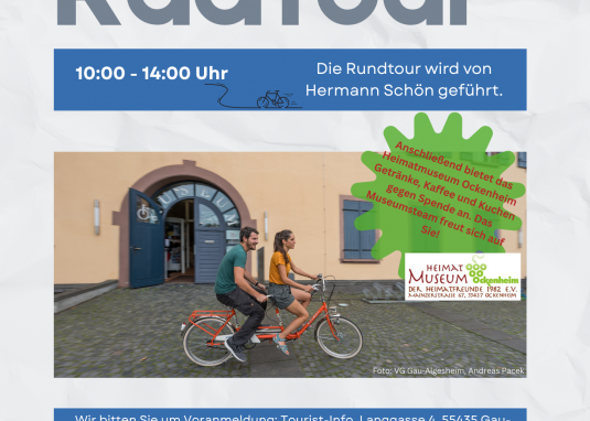 Plakat Radtour &copy; Verbandsgemeinde Gau-Algesheim