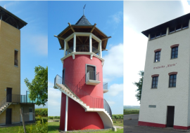 Gelb, rot, wei&szlig; T&uuml;rme