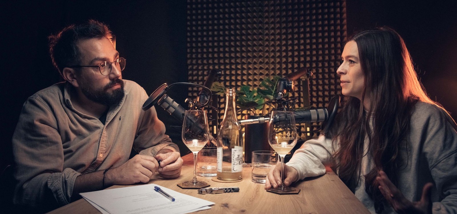 Felix Hoffmann mit Elisabeth Muth im Podcast, &copy; schiebezimmer
