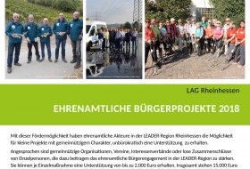Plakat: Ehrenamtliche B&uuml;rgerprojekte 2018