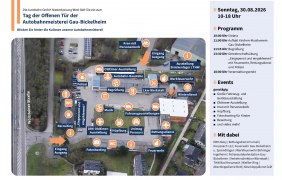 Einladungsflyer Lageplan und Programm