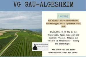 Plakat Lesung, © Verbandsgemeinde Gau Algesheim