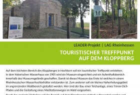 LEADER-Projekt Plakat: Touristischer Treffpunkt auf dem Kloppberg