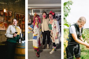 Weinprobe mit den Clowndoktoren und dem Weingut Hu, &copy; Weingut Huster / DIE CLOWN DOKTOREN E.V.