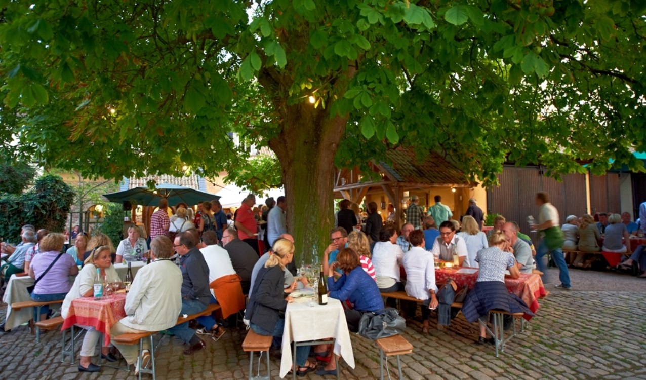 Sommerflair im Weingutshof