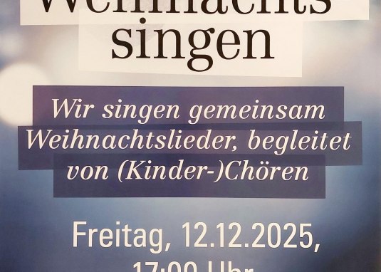 Plakat Weihnachtsliedersingen