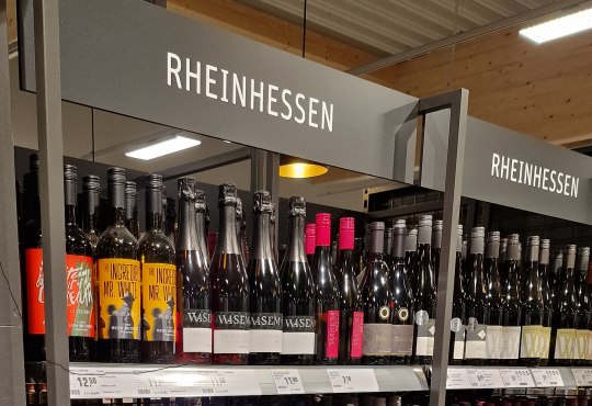 Rheinhessenwein im Supermarkt