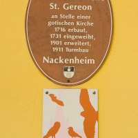 Kath. Pfarrkirche St. Gereon - Schild