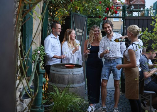 Harxheimer Weinstube Innenhof © Rheinhessenwein e.V.