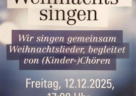 Plakat Weihnachtsliedersingen