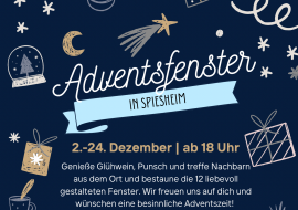 Plakat Adventsfenster Spiesheim 2025
