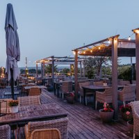 Terrasse Abenddämmerung