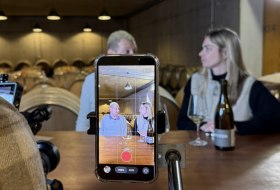 Levin und Sabrina beim Interview