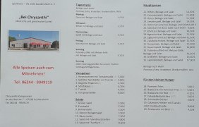 Speisekarte &copy; bei Chrysanthi