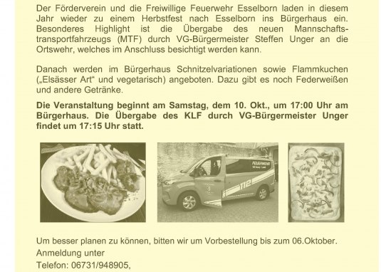 Flyer Herbstfest Esselborn