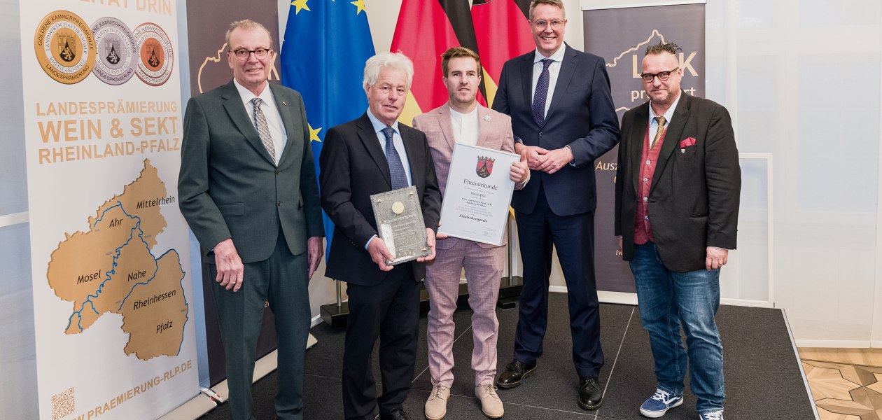 Staatsehrenpreis Weingut Menk, © LWK RLP/Carsten Costard