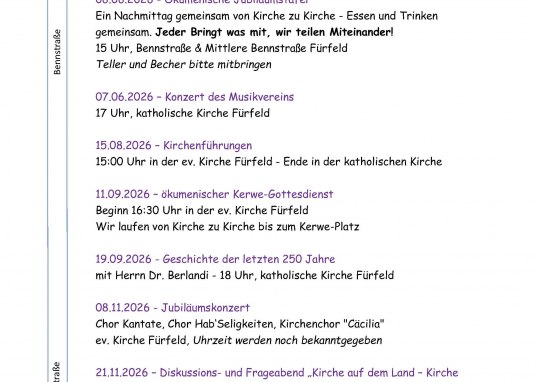 25 Jahre Kirchen F&uuml;rfeld