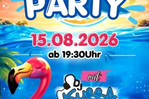 Flyer Schwimmbadparty 2026