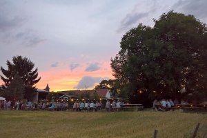 Der Garten zur blauen Stunde