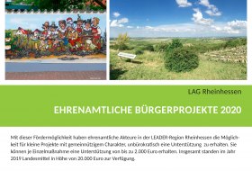 Plakat: Ehrenamtliche Bürgerprojekte 2020