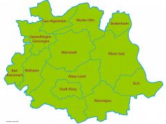Gebietskulisse der LAG Rheinhessen 2023-2029
