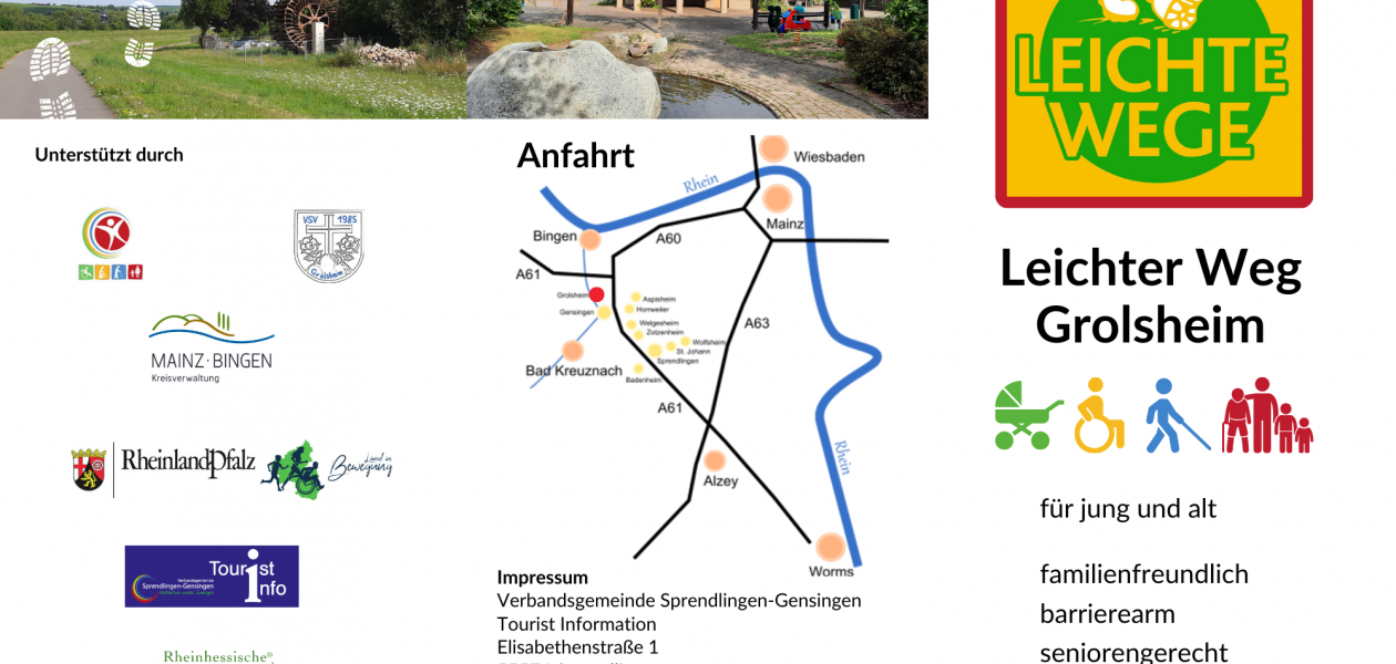 Informationsflyer Seite 1, © Tourist Info Sprendlingen-Gensingen