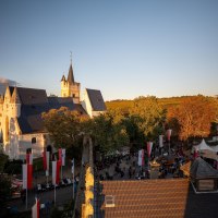 Rotweinfest Festgel&auml;nde Drohnenaufnahme &copy; Stadt Ingelheim_Singer-Fischer