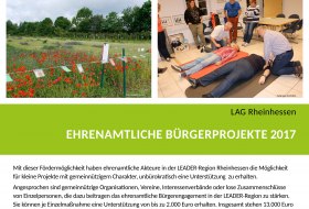 Plakat: Ehrenamtliche B&uuml;rgerprojekte 2017