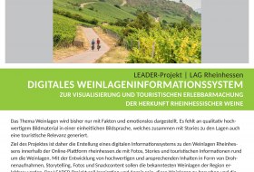 LEADER-Projekt Plakat: Digitales Weinlageninformationssystem