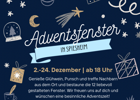 Plakat Adventsfenster Spiesheim 2025