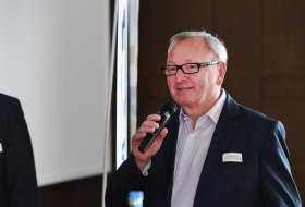 Tourismustag Rheinhessen 2019. Podiumsdiskussion "Chancen und Herausforderungen der Profilierung Rheinhessens als Radregion". Ernst Walter G&ouml;risch &copy; Carsten Costard