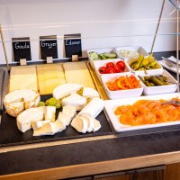 K&auml;se und Lachs