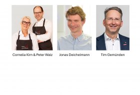 v.l.n.r Cornelia Kirn, Peter Walz, Jonas Deichelmann, Tim Gem&uuml;nden
