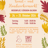 Plakat zum Herbstmarkt 2026 &copy; Weingut Beyer-B&auml;hr und Fl&ouml;rsheimer Hof